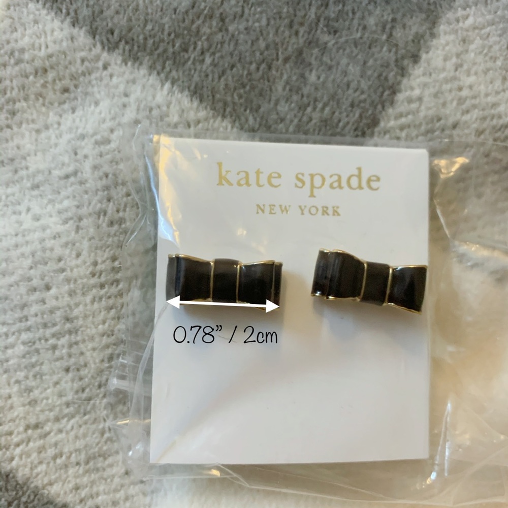 Kate spade bow stud earrings Black